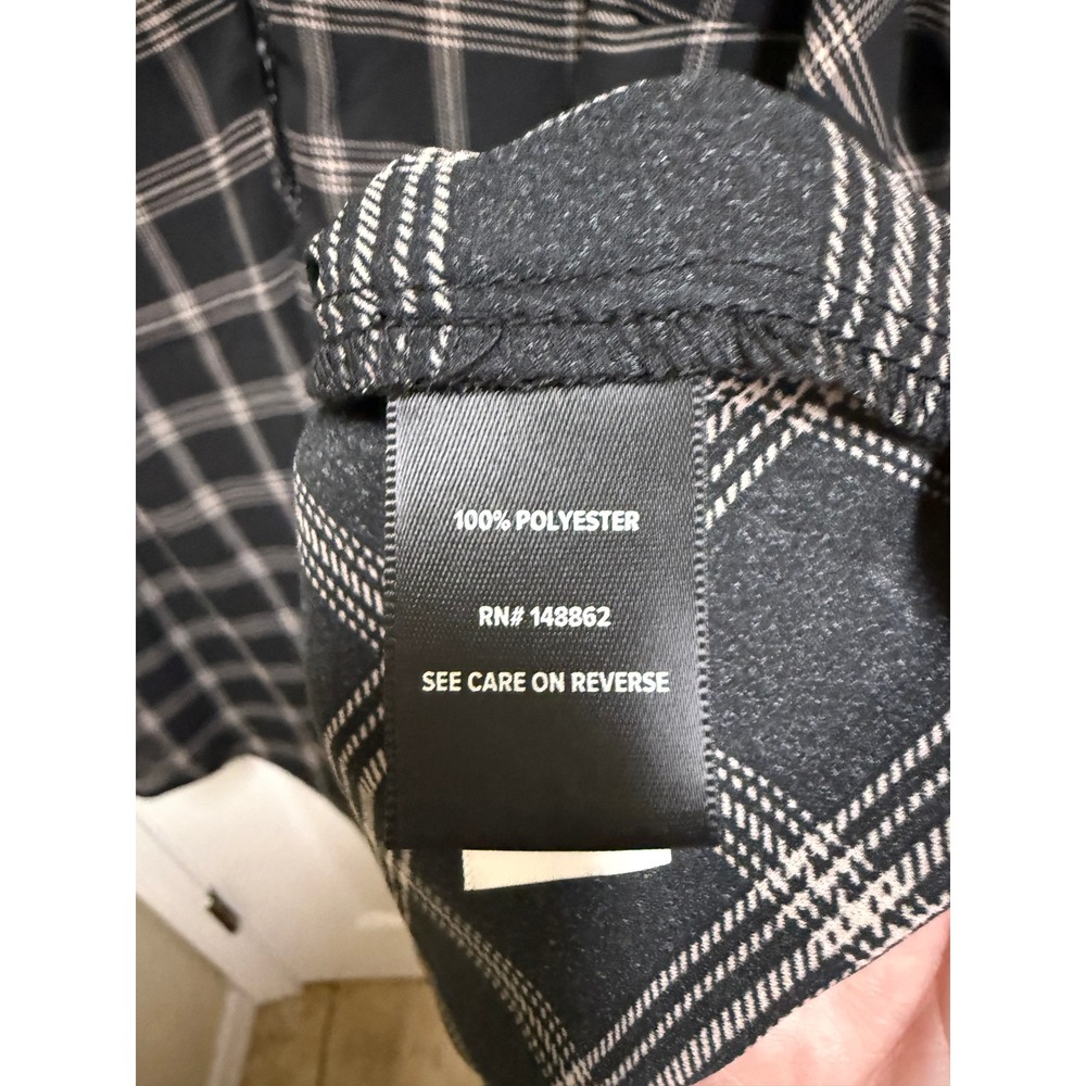 Torrid Harper Black White Plaid Georgette Flutter Sleeve Blouse Size 4 4X NWT - Picture 8 of 10